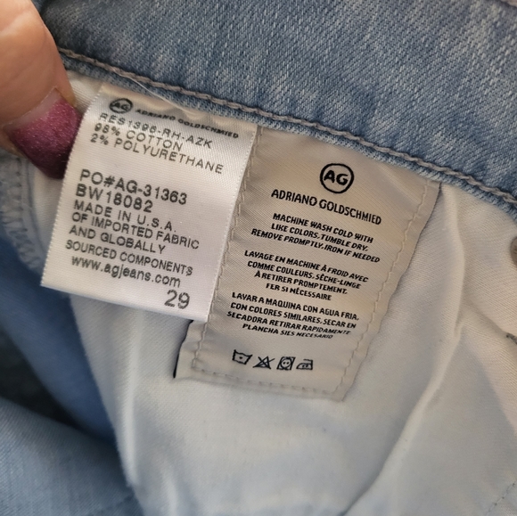AG Farrah Skinny Crop Ag-ed DENIM Size 29 - Excellent Condition - Picture 4 of 10